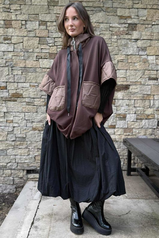 Soft Tech Jersey Puff Jacket Chocolate /6 =